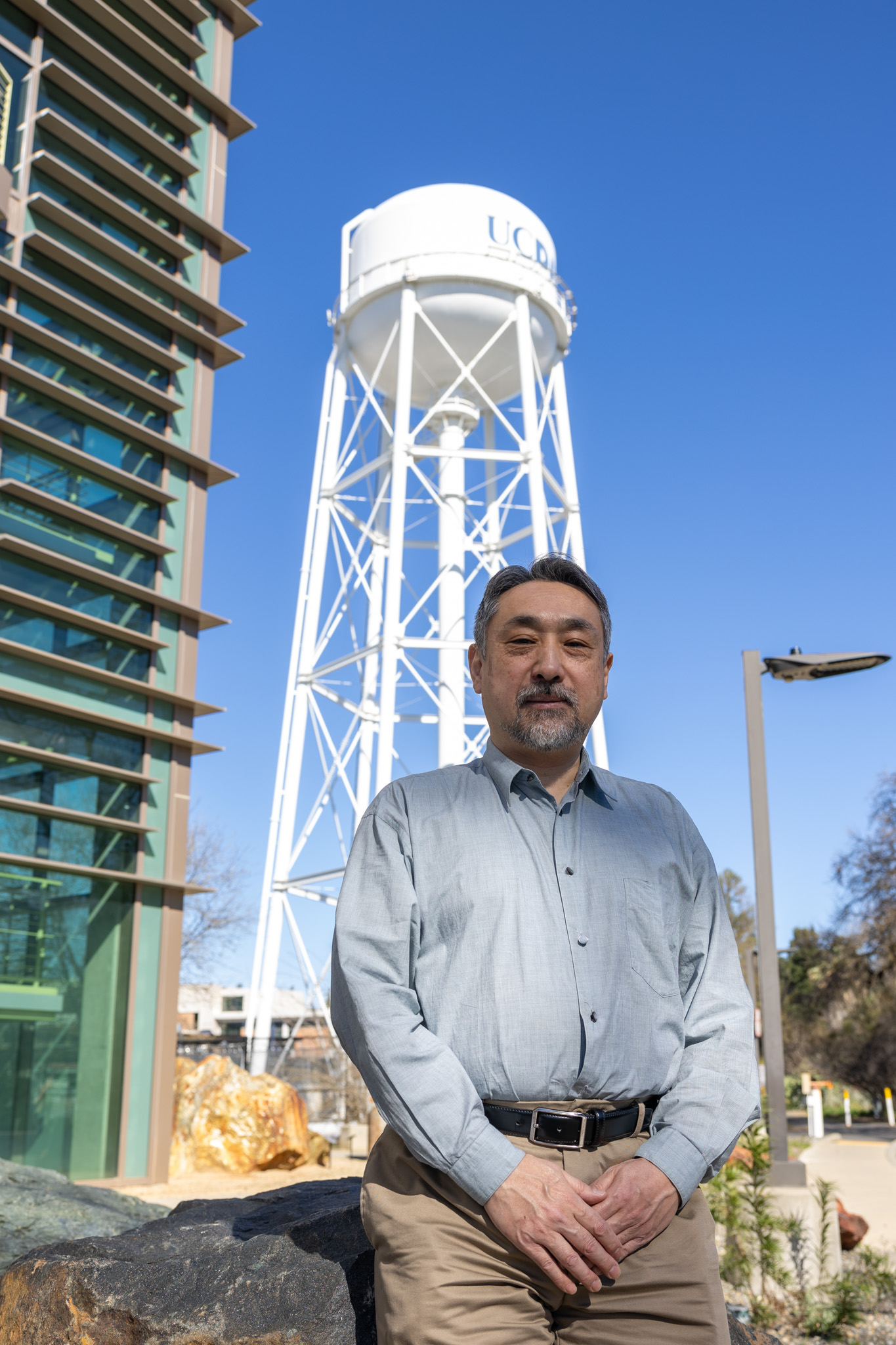 Ryosuke Motani poses outside of the Earth and Planetary Sciences Building.
