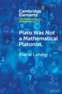 Bright blue book cover "Plato Was Not a Mathematical Platonist," Cambridge University Press
