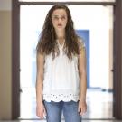 Photo of 13 Reasons Why character Hannah Baker, played by Katherine Langford.
